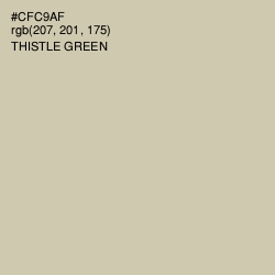 #CFC9AF - Thistle Green Color Image